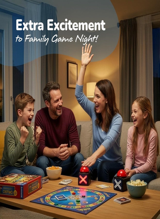 ArtCreativity Buzzer with Lights and Sounds - Set of 2 - Game Show Buzzer Buttons for Family Game Night and Trivia - Lights Up Red and Makes Loud Buzz Sound - Answer Buzzer Set - Image 4